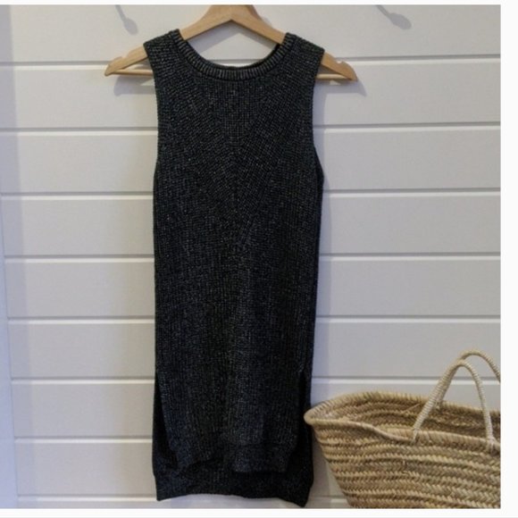 Dex Black Metallic Sleeveless Sweater - Picture 2 of 6